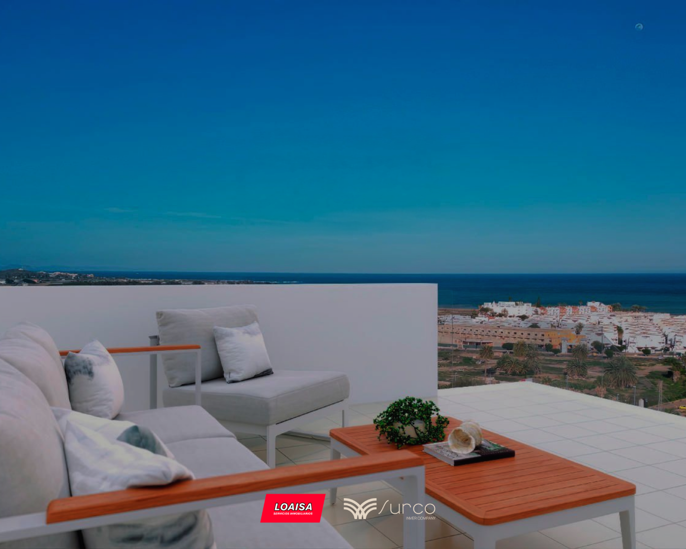terraza piso de obra nueva en Vera Playa Almería