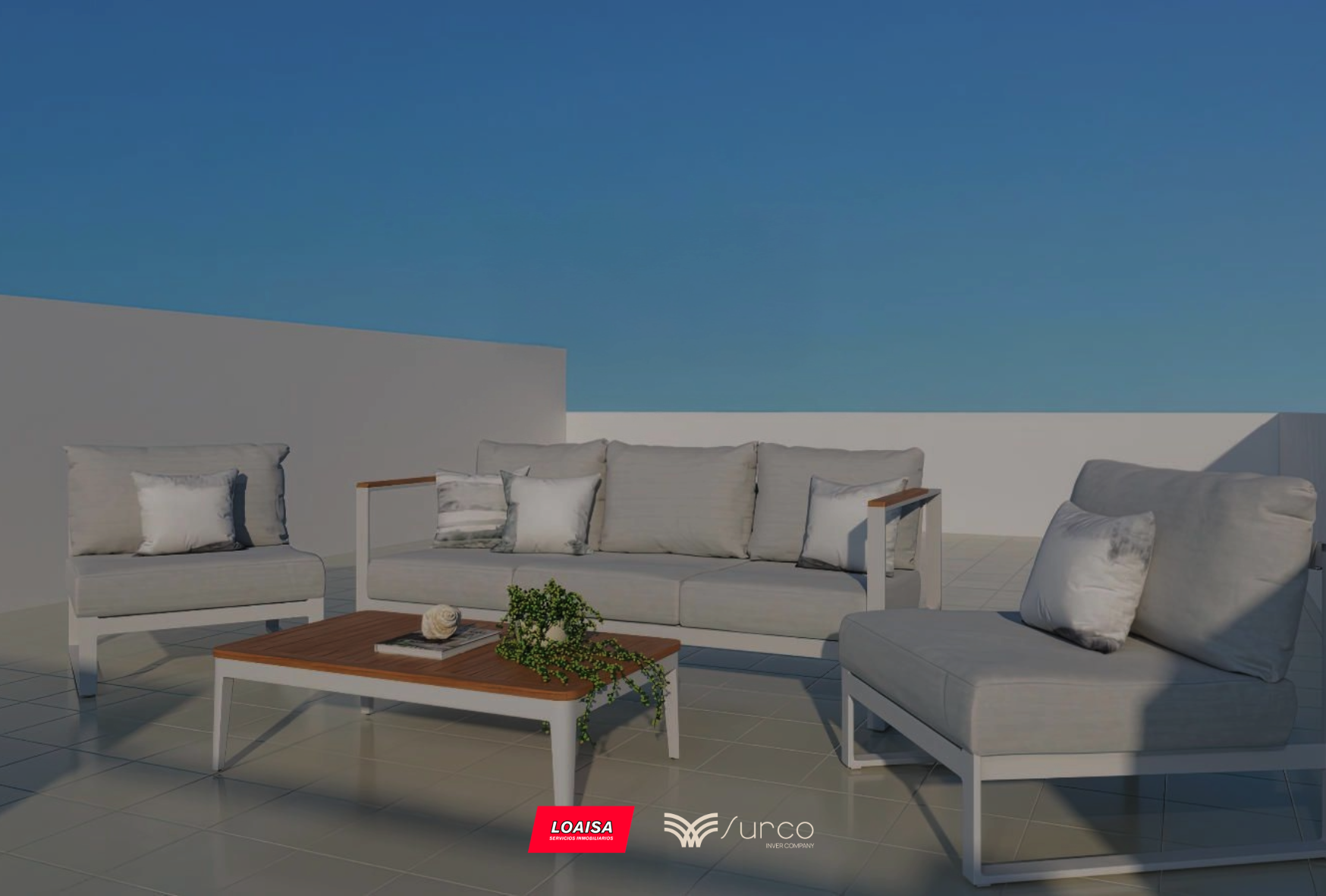 terraza piso obra nueva Vera Playa cuarta planta